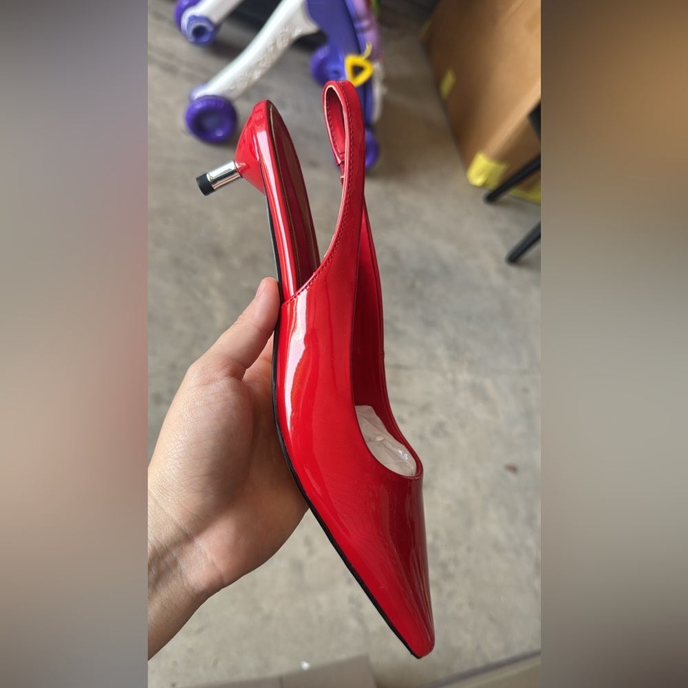 Red Slingback Heels